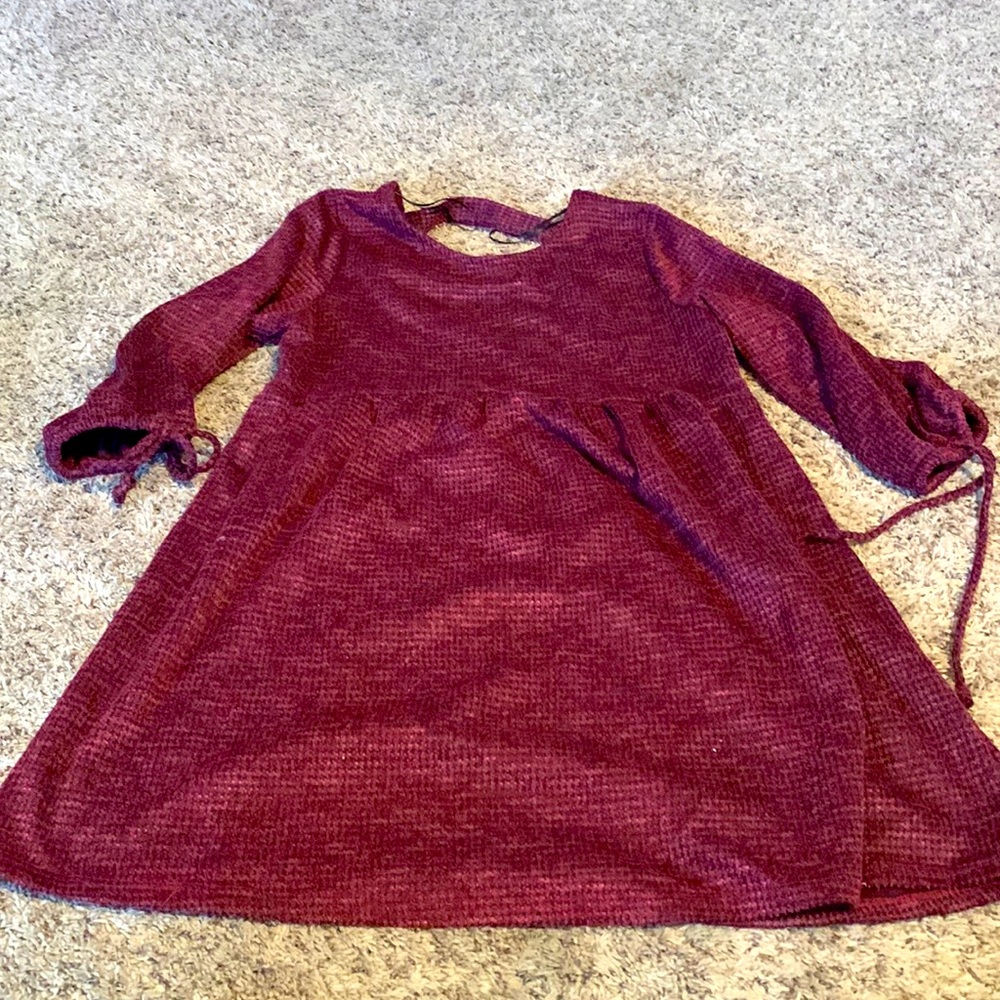 Maroon tunic dress